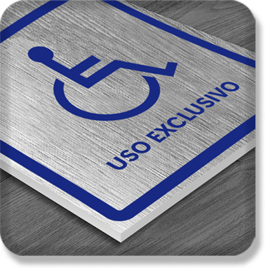 Señalización Plata Cepillada